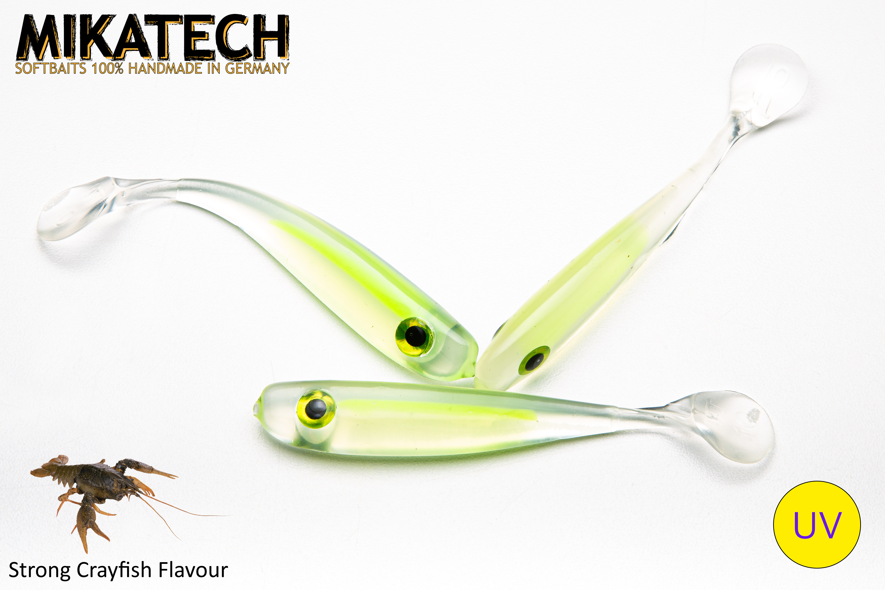 MIKATECH Real Shad 10 cm Sexy Chartreuse Alien UV