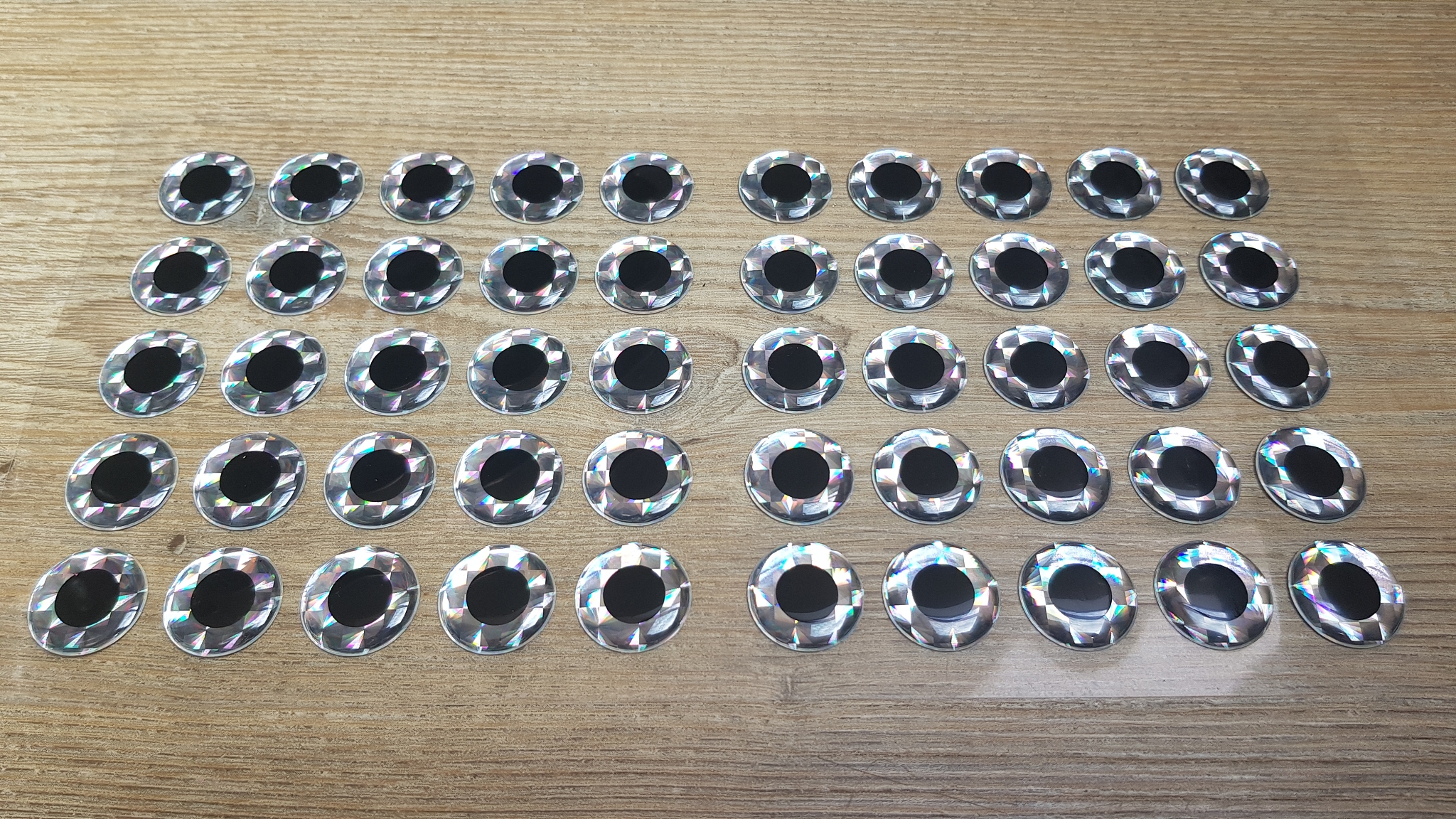 k-20210815_115859 MIKATECH Epoxy 3D Augen 20mm Prism Chrome Karte 50 Stück