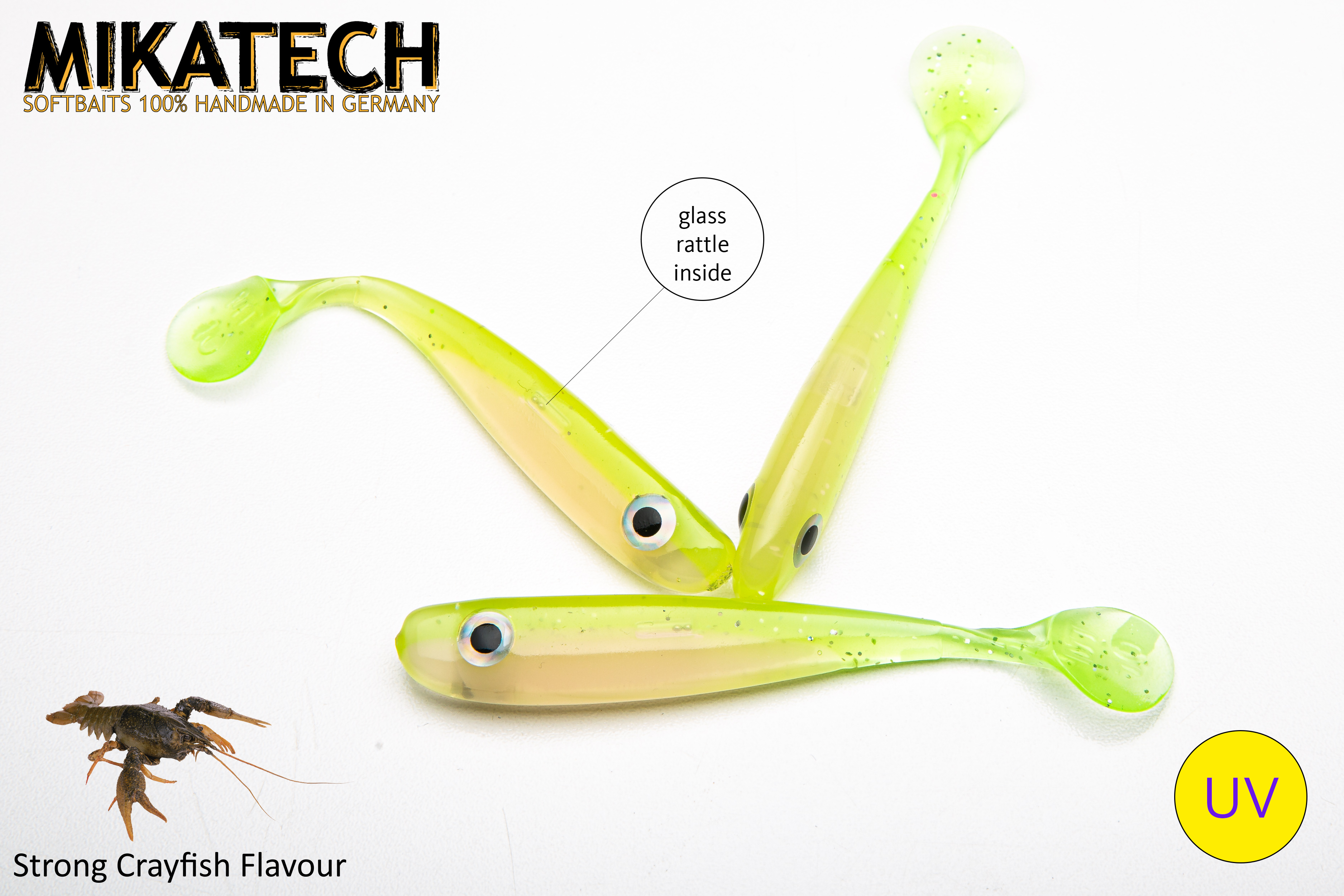 MIKATECH Real Shad 10 cm Electric Chicken UV
