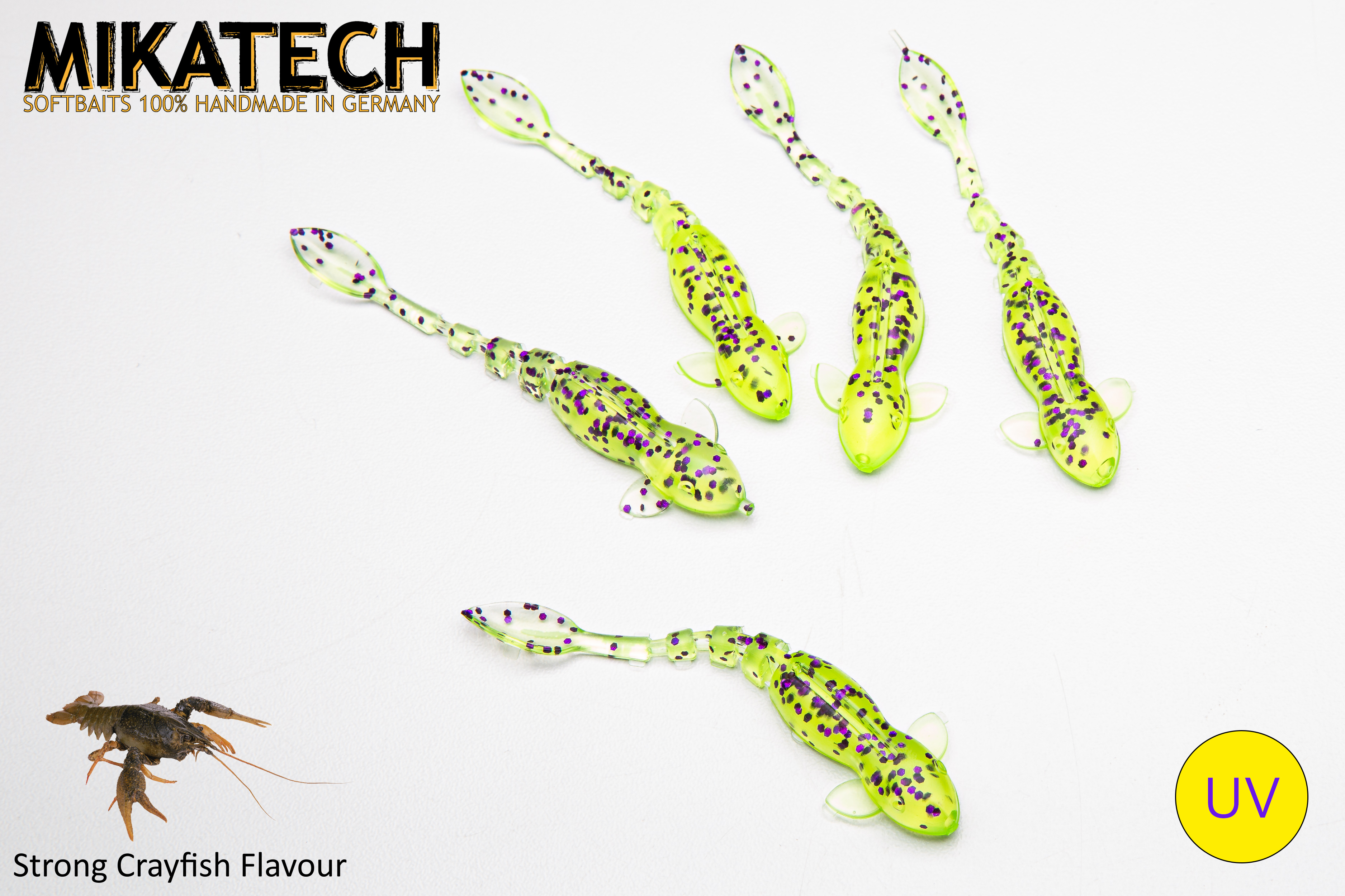 MIKATECH Real Grundel 8cm Purple Chartreuse UV MIKATECH Real Grundel 8cm Purple Chartreuse UV