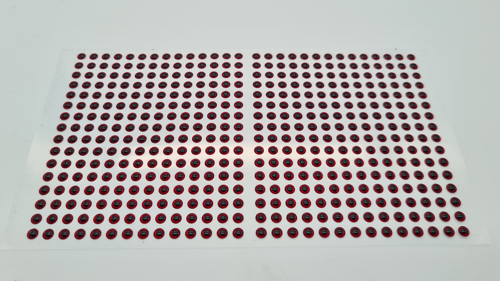Prism-Rot-4mmDzptsL6x8t18A MIKATECH Epoxy 3D Augen 4mm Prism Red 448er Karte