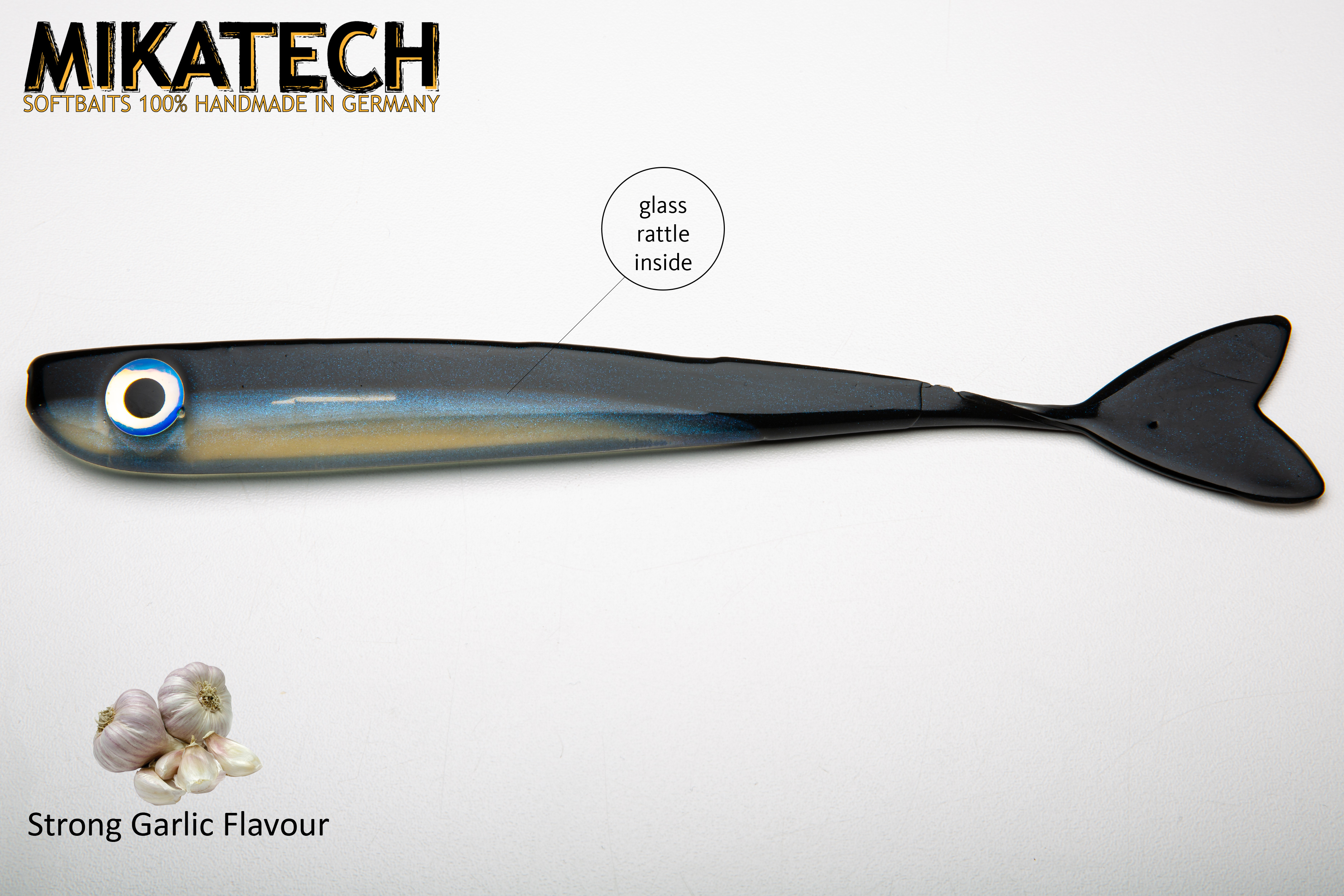 MIKATECH Real V-Shad 22 cm Black Shiner MIKATECH Real V-Shad 22 cm Black Shiner