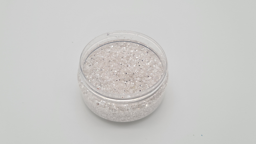 MIKATECH Glitter 1mm Iriszierend Weiss 100ml