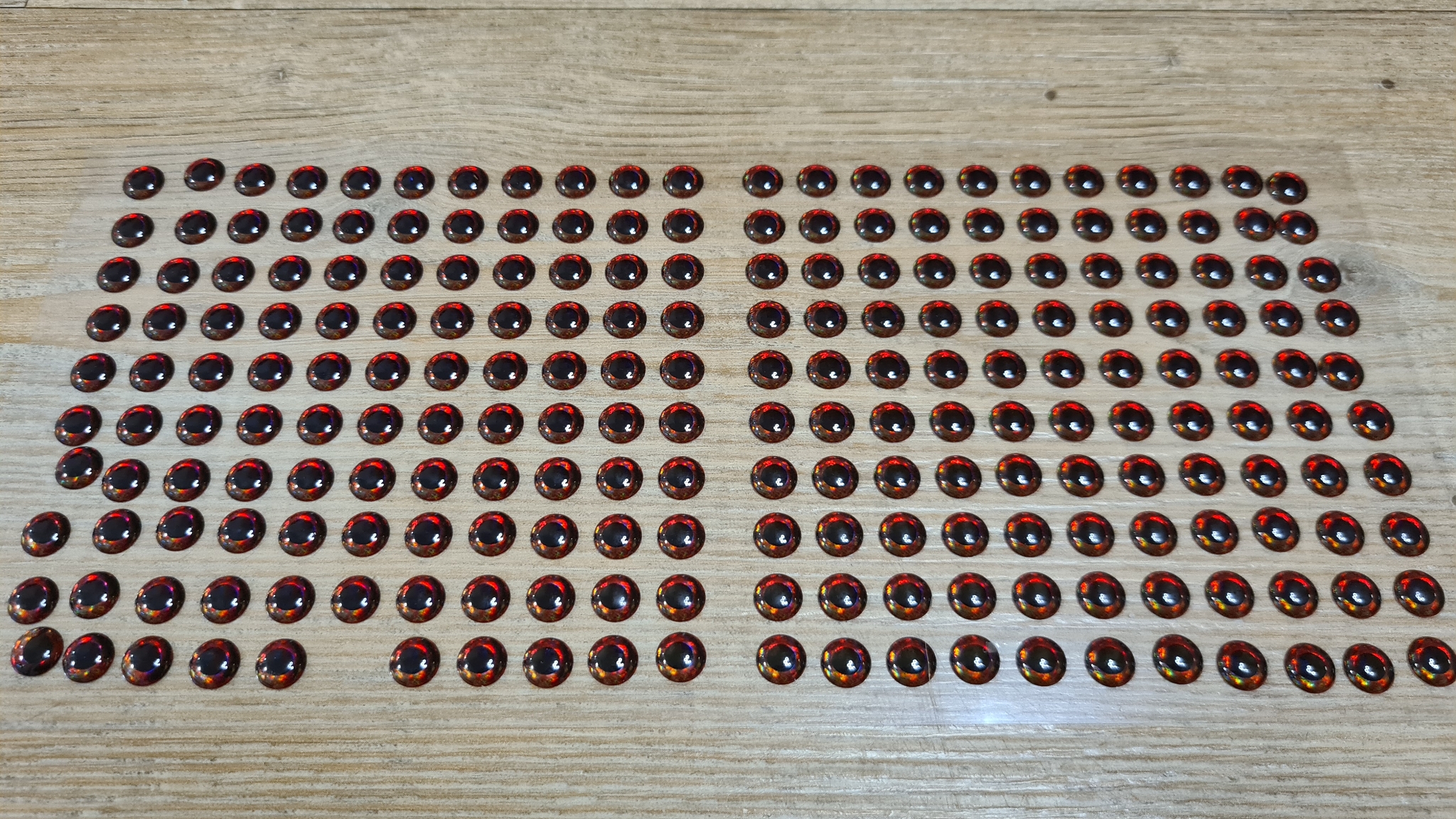 8mm-Natural-Red MIKATECH Epoxy 3D Augen 8mm Natural Red 220er Karte