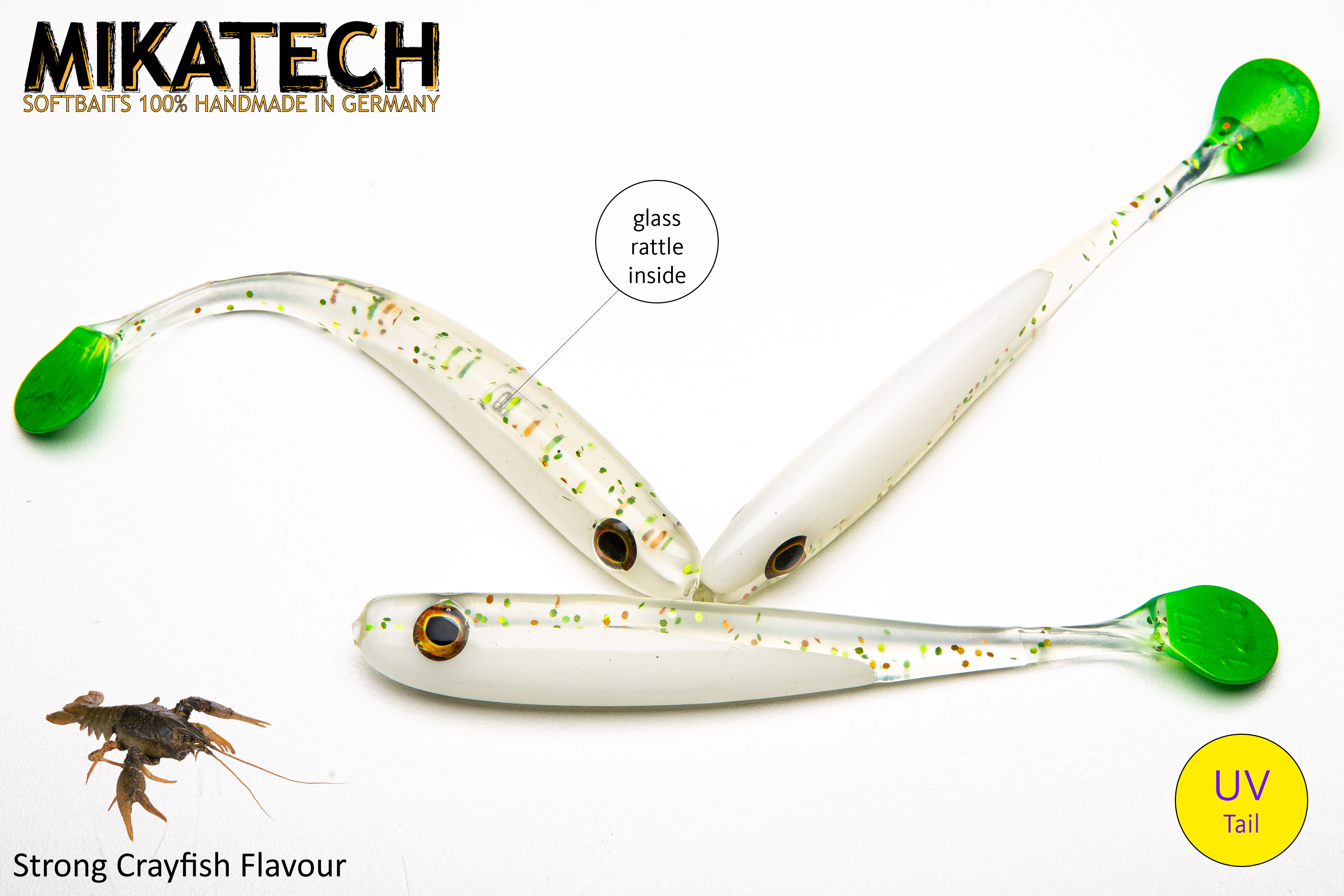 MIKATECH Real Shad 12,5 cm Salt & Pepper UV MIKATECH Real Shad 12,5 cm Salt & Pepper UV