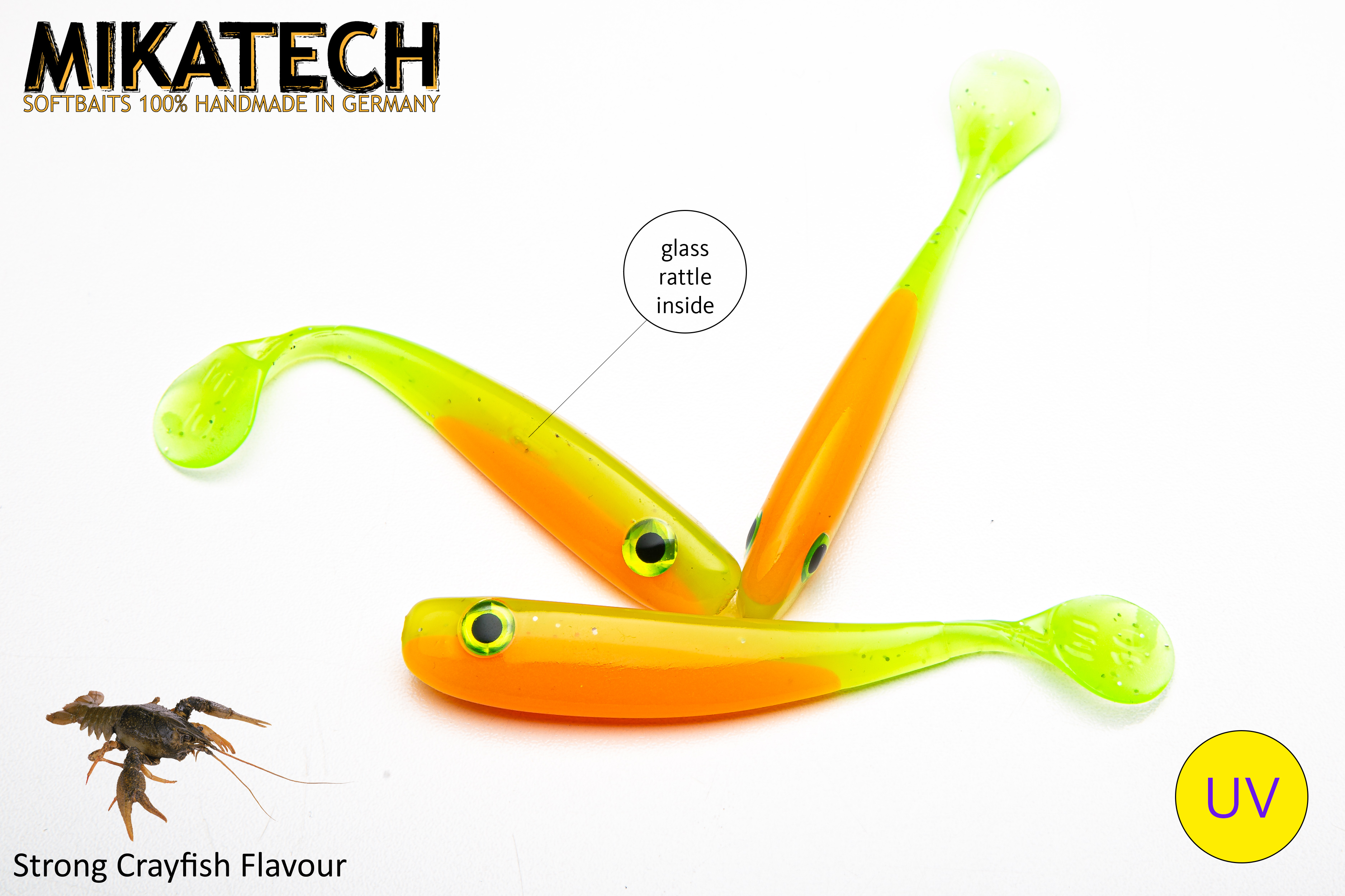 MIKATECH Real Shad 10 cm Green Tomato UV