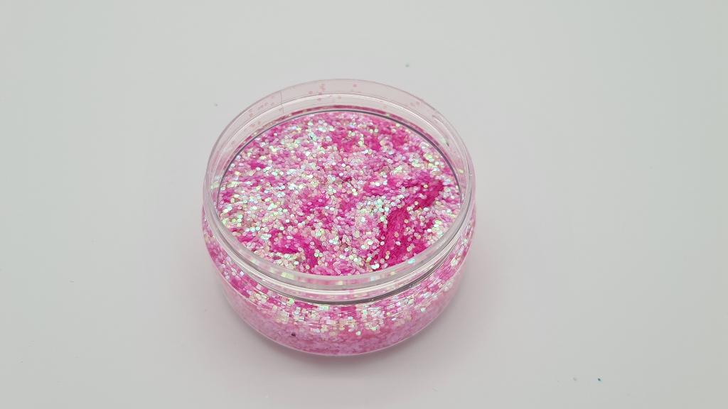 Irisierend-Bubblegum-UV-1mm MIKATECH Glitter 1mm Irisierend Bubblegum UV 100ml