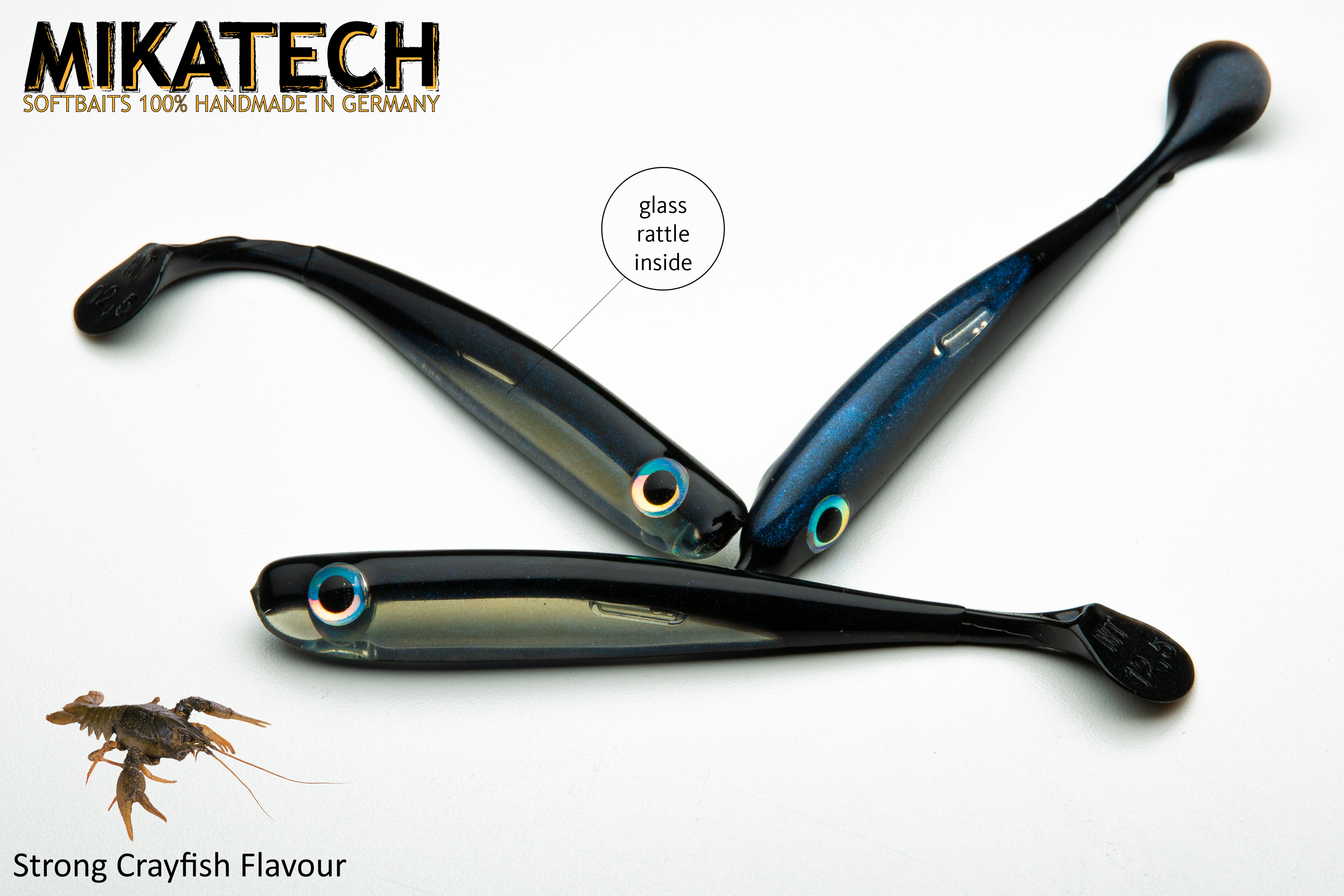MIKATECH Real Shad 12,5 cm Black Shiner MIKATECH Real Shad 12,5 cm Black Shiner