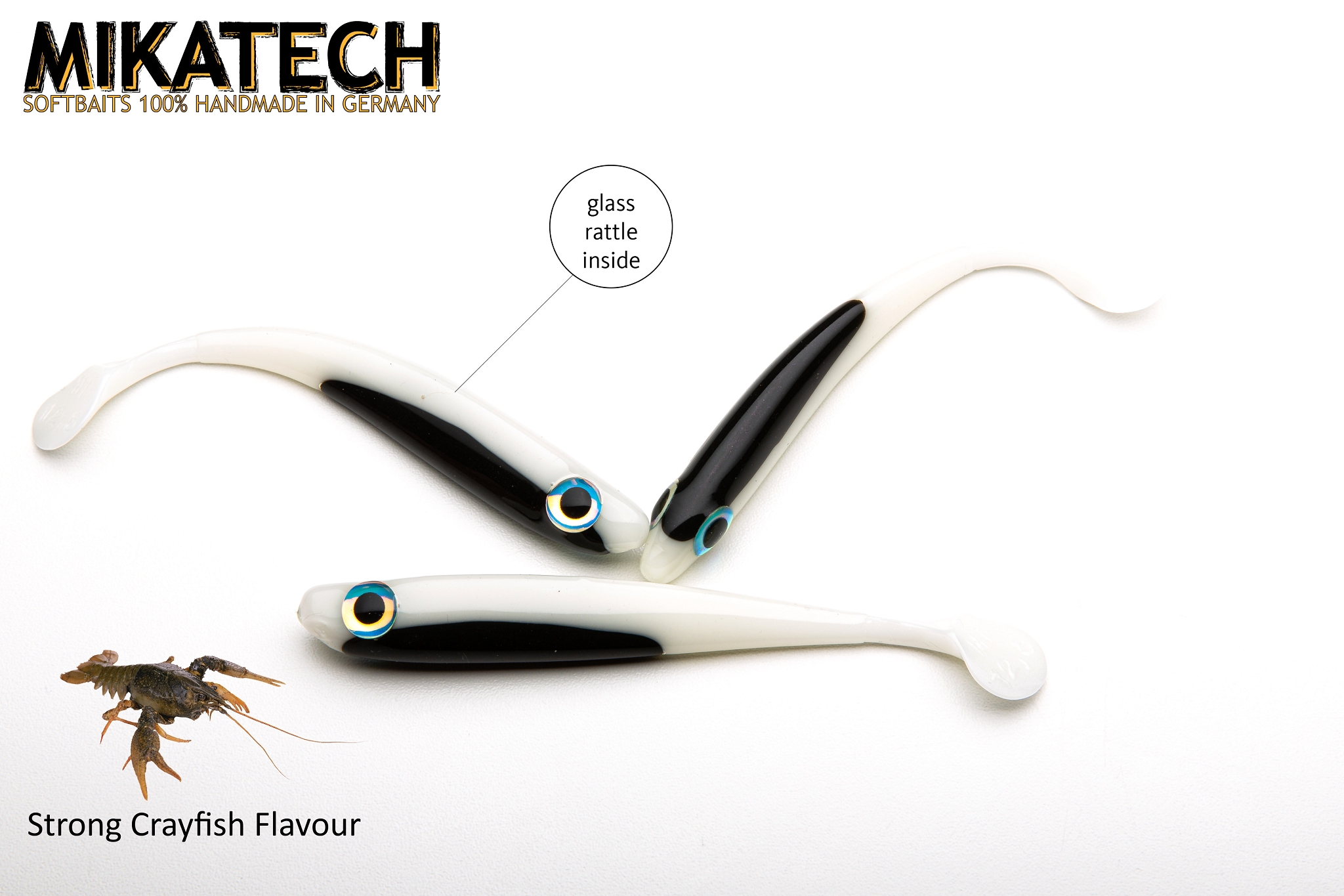 MIKATECH Real Shad 12,5 cm Niger et Albus MIKATECH Real Shad 12,5 cm Niger et Albus